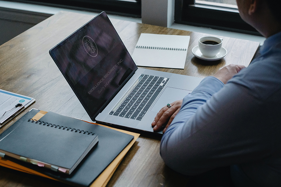 a person working on a computer