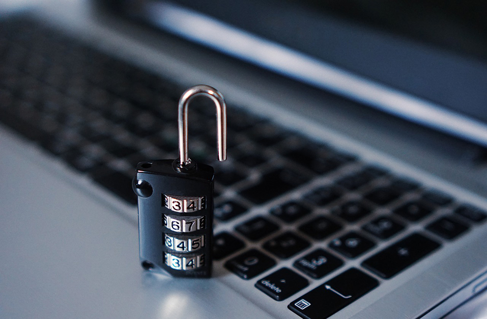 a lock on a computer that signifies security