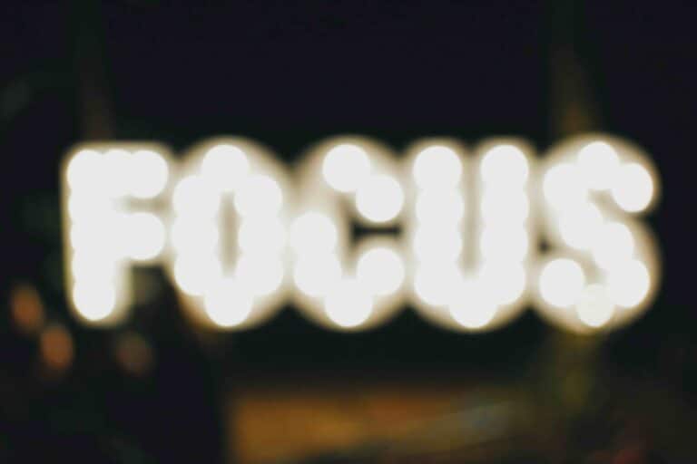 the word focus written out